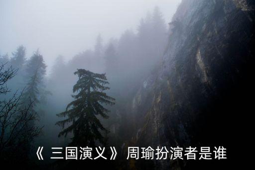 《 三國演義》 周瑜扮演者是誰