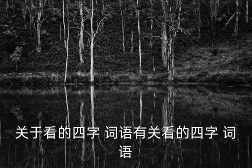 與看有關(guān)的詞語,第一眼就能看到所有的風(fēng)景四字成語:看
