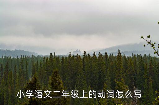 小學(xué)語(yǔ)文二年級(jí)上的動(dòng)詞怎么寫(xiě)