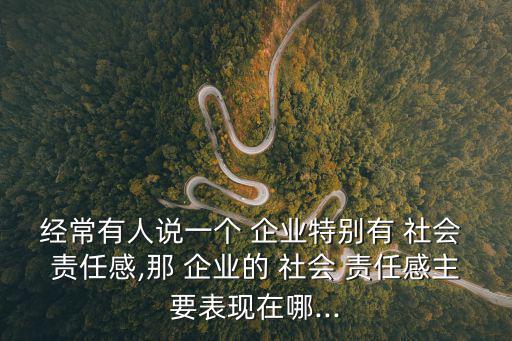 企業社會責任感,有些企業長大后會投身慈善事業回報社會和企業
