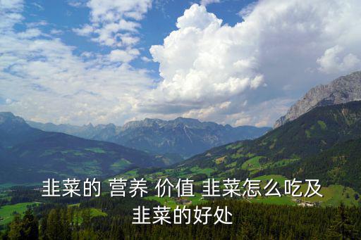  韭菜的 營養 價值 韭菜怎么吃及 韭菜的好處