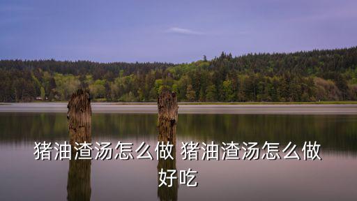  豬油渣湯怎么做 豬油渣湯怎么做 好吃