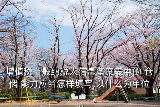 增值稅一般納稅人信息備案表中的 倉儲 能力應當怎樣填寫,以什么為單位...