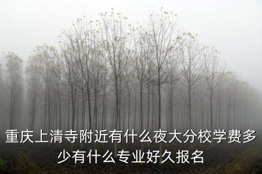 重慶上清寺附近有什么夜大分校學費多少有什么專業好久報名