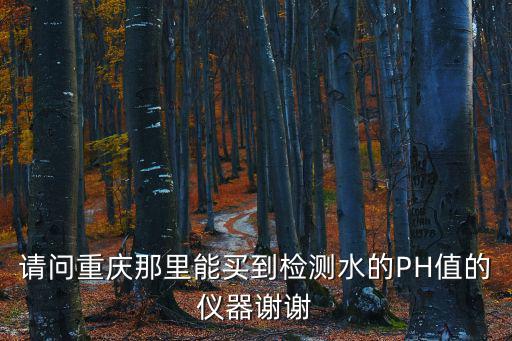 重慶市測水儀器公司，請問重慶那里能買到檢測水的PH值的儀器謝謝