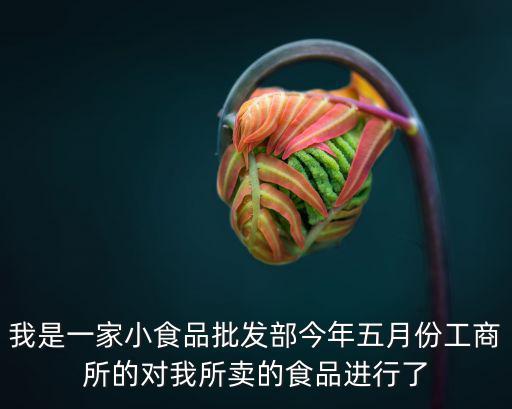 我是一家小食品批發部今年五月份工商所的對我所賣的食品進行了