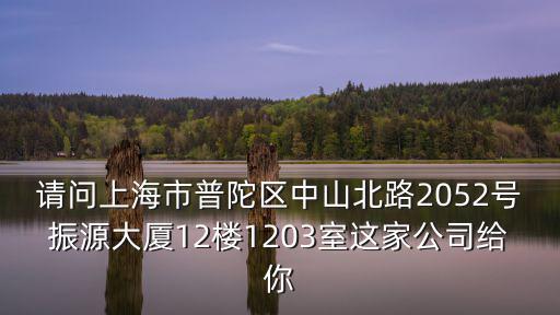 上海市鎮平路振源大廈，請問上海市普陀區中山北路2052號振源大廈12樓1203室這家公司給你