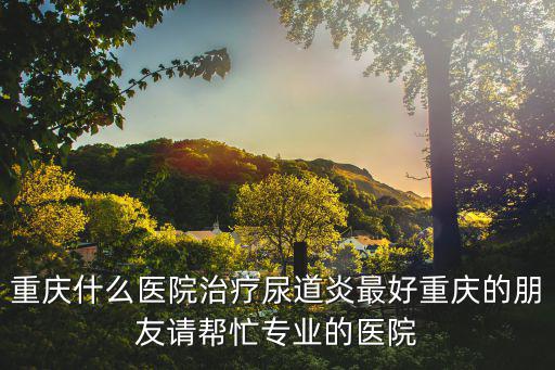 重慶什么醫院治療尿道炎最好重慶的朋友請幫忙專業的醫院