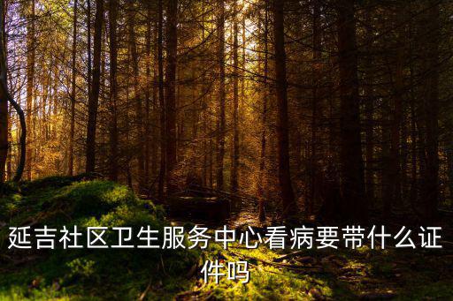 延吉社區(qū)衛(wèi)生服務(wù)中心看病要帶什么證件嗎