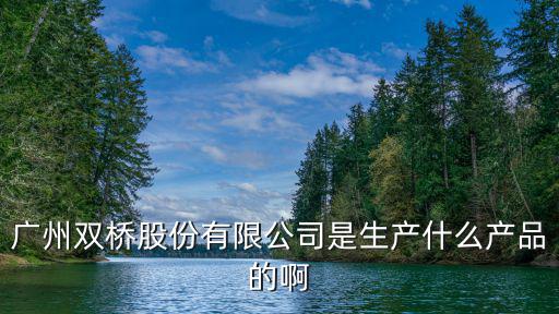 廣州雙橋股份有限公司是生產什么產品的啊