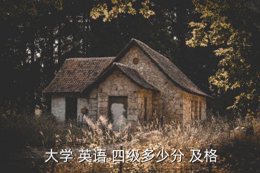  大學 英語 四級多少分 及格