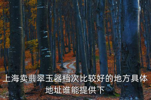 上海賣翡翠玉器檔次比較好的地方具體地址誰能提供下