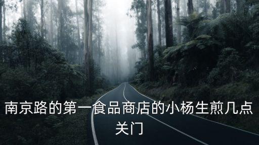 南京路的第一食品商店的小楊生煎幾點關門