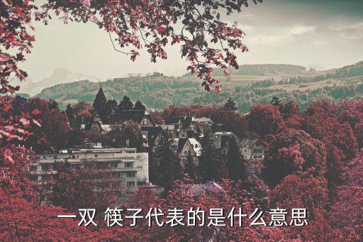 一雙筷子,筷子代表友情和成雙成對