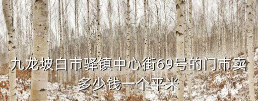 九龍坡白市驛鎮中心街69號的門市賣多少錢一個平米