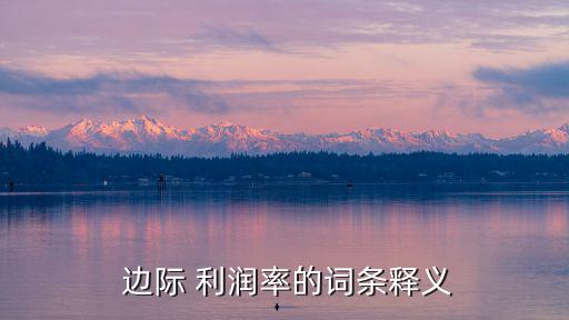邊際利潤率,面包攤販每賣一條面包獲得7元利潤