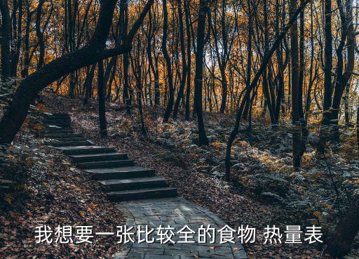 食物熱量表大全圖片,每種食物測定熱量總量