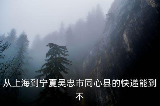 從上海到寧夏吳忠市同心縣的快遞能到不