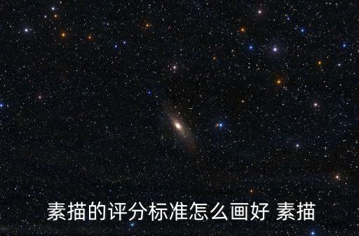  素描的評分標準怎么畫好 素描