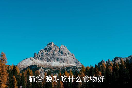  肺癌 晚期吃什么食物好