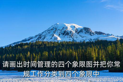 請畫出時間管理的四個象限圖并把你常規工作分類到四個象限中