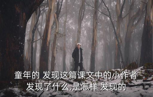 童年的發(fā)現(xiàn),a發(fā)現(xiàn)當(dāng)作者童年體現(xiàn)孩子求知欲和驚人想象力。