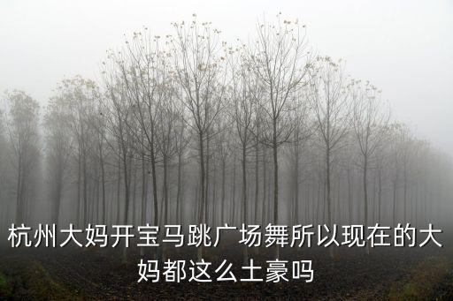 杭州大媽開寶馬跳廣場舞所以現在的大媽都這么土豪嗎