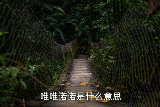 唯唯連聲的意思,唯唯諾諾:盲目聽從別人意見順從地服從