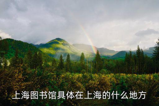 上海圖書館，上海圖書館的地址是哪里
