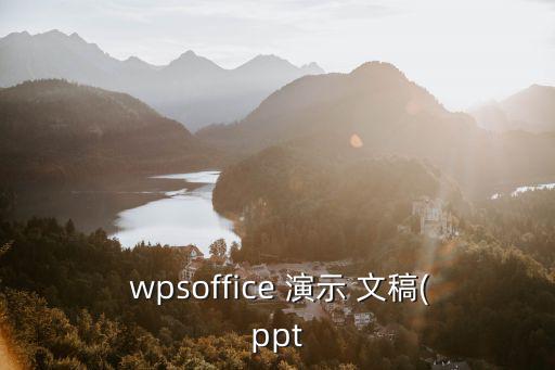 wpsoffice 演示 文稿(ppt