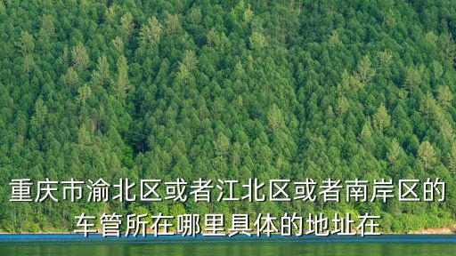 重慶市渝北區或者江北區或者南岸區的車管所在哪里具體的地址在