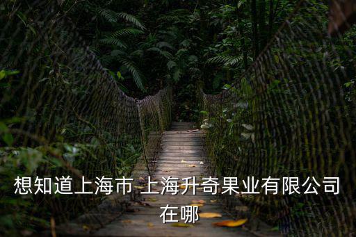 想知道上海市 上海升奇果業(yè)有限公司 在哪