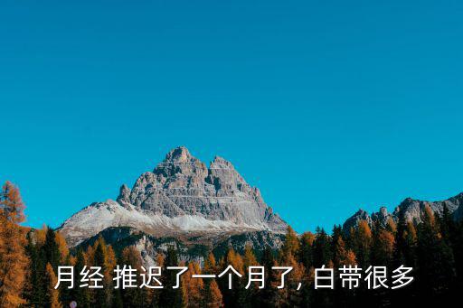  月經 推遲了一個月了, 白帶很多
