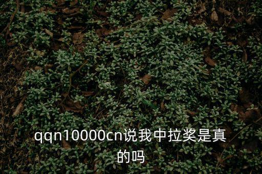 qqn10000cn說我中拉獎是真的嗎
