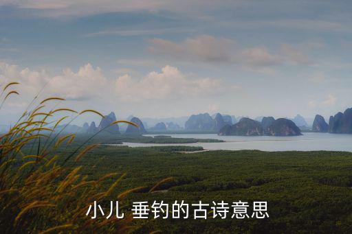  小兒 垂釣的古詩意思