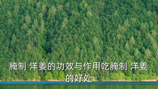 腌制 洋姜的功效與作用吃腌制 洋姜的好處