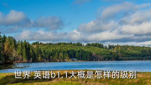 世界 英語b1.1大概是怎樣的級別