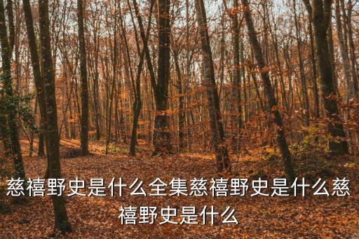 風流慈禧，慈禧穢亂后宮這是真的嗎
