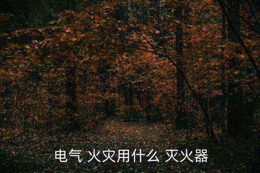  電氣 火災用什么 滅火器