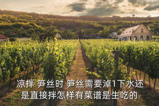 涼拌筍絲,涼拌竹筍絲做法:先煮開一鍋冷水再切成細絲