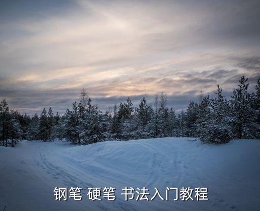  鋼筆 硬筆 書(shū)法入門(mén)教程