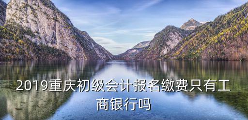 2019重慶初級會計報名繳費只有工商銀行嗎
