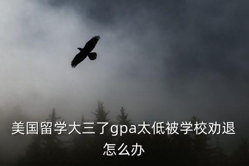 美國留學大三了gpa太低被學校勸退怎么辦