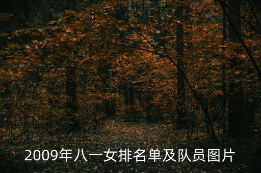 2009年八一女排名單及隊員圖片