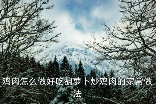 雞肉怎么做好吃胡蘿卜炒雞肉的家常做法