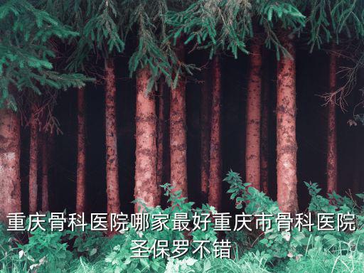 重慶骨科醫(yī)院哪家最好重慶市骨科醫(yī)院圣保羅不錯