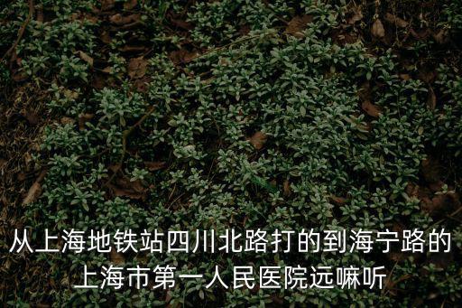 從上海地鐵站四川北路打的到海寧路的上海市第一人民醫院遠嘛聽