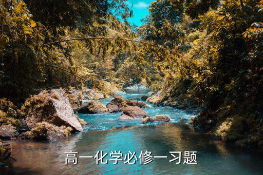 高一化學必修一習題