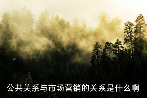 公共關系與市場營銷的關系是什么啊