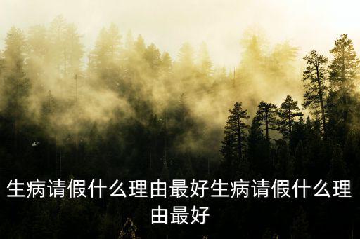 生病請假什么理由最好生病請假什么理由最好